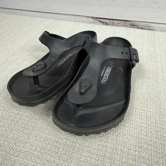 Birkenstock EVA Gizeh Black Thong Sandals Flip Flops Size 36 US Women's 5-5.5 - Picture 2 of 8